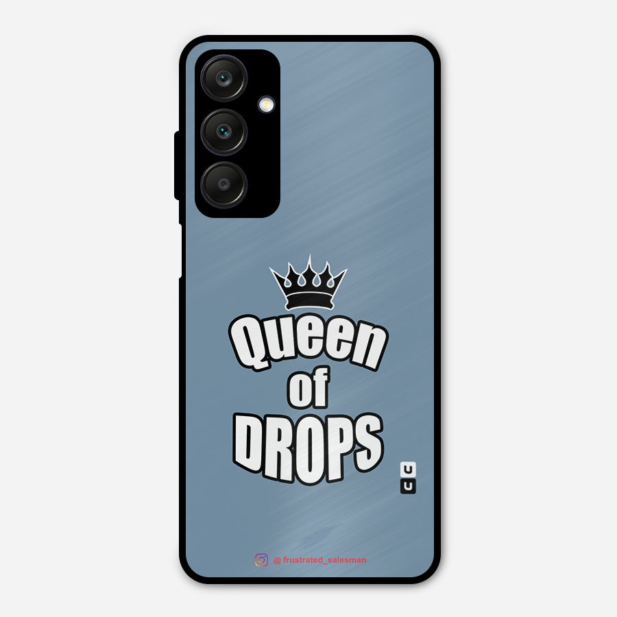 Queen of Drops SteelBlue Metal Back Case for Galaxy A25 5G