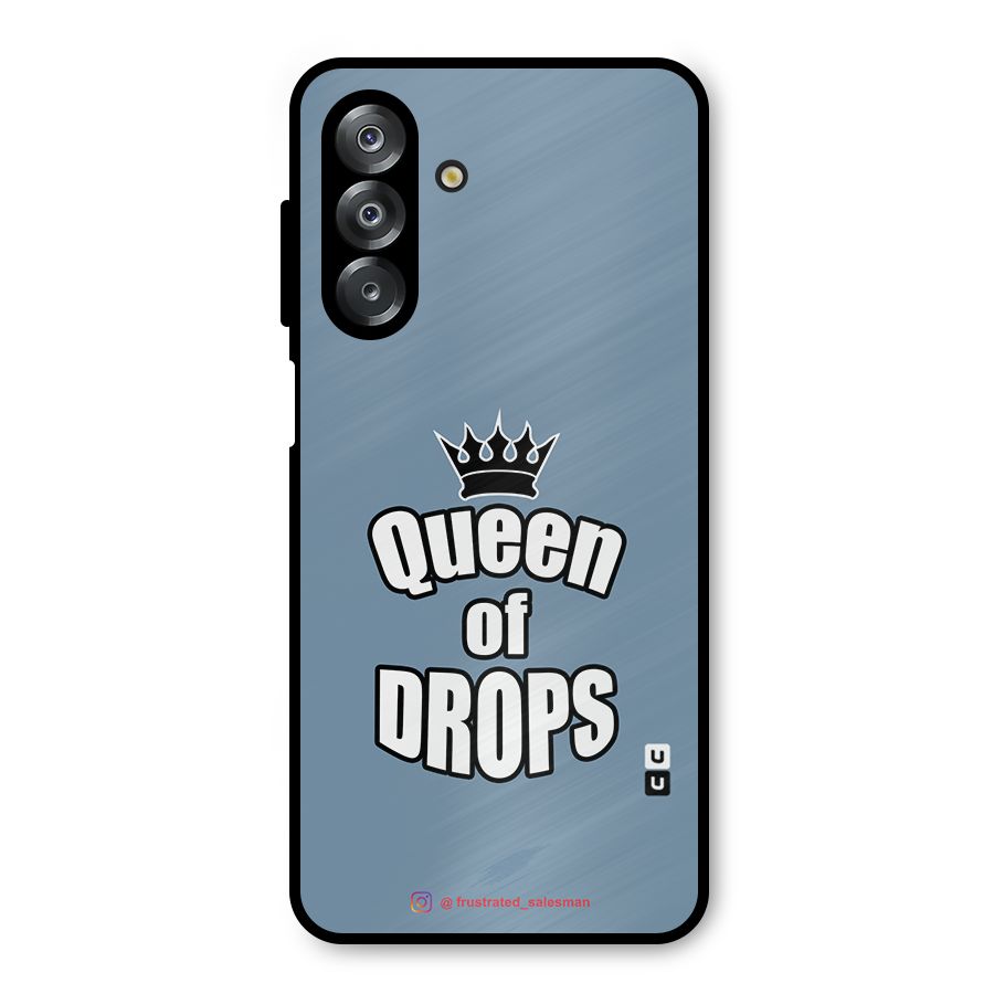 Queen of Drops SteelBlue Metal Back Case for Galaxy A26