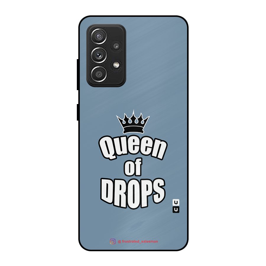 Queen of Drops SteelBlue Metal Back Case for Galaxy A52s 5G