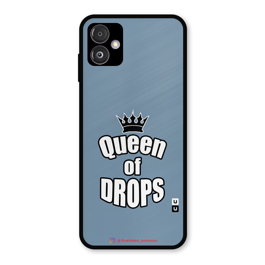 Queen of Drops SteelBlue Metal Back Case for Galaxy F14