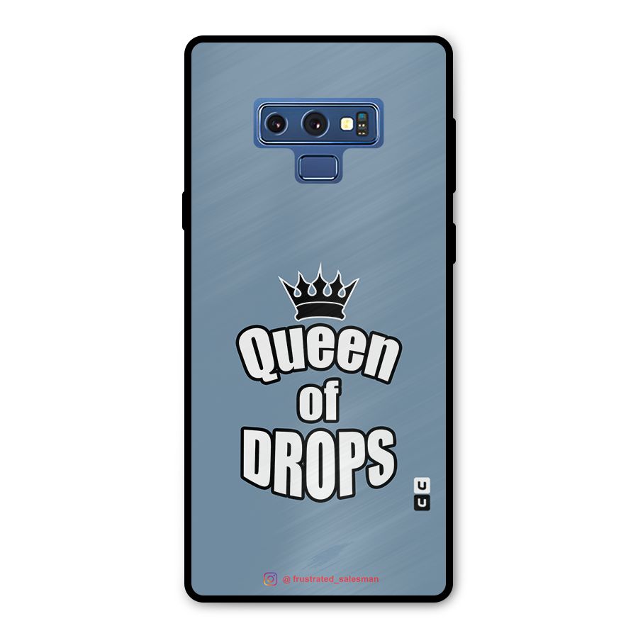 Queen of Drops SteelBlue Metal Back Case for Galaxy Note 9
