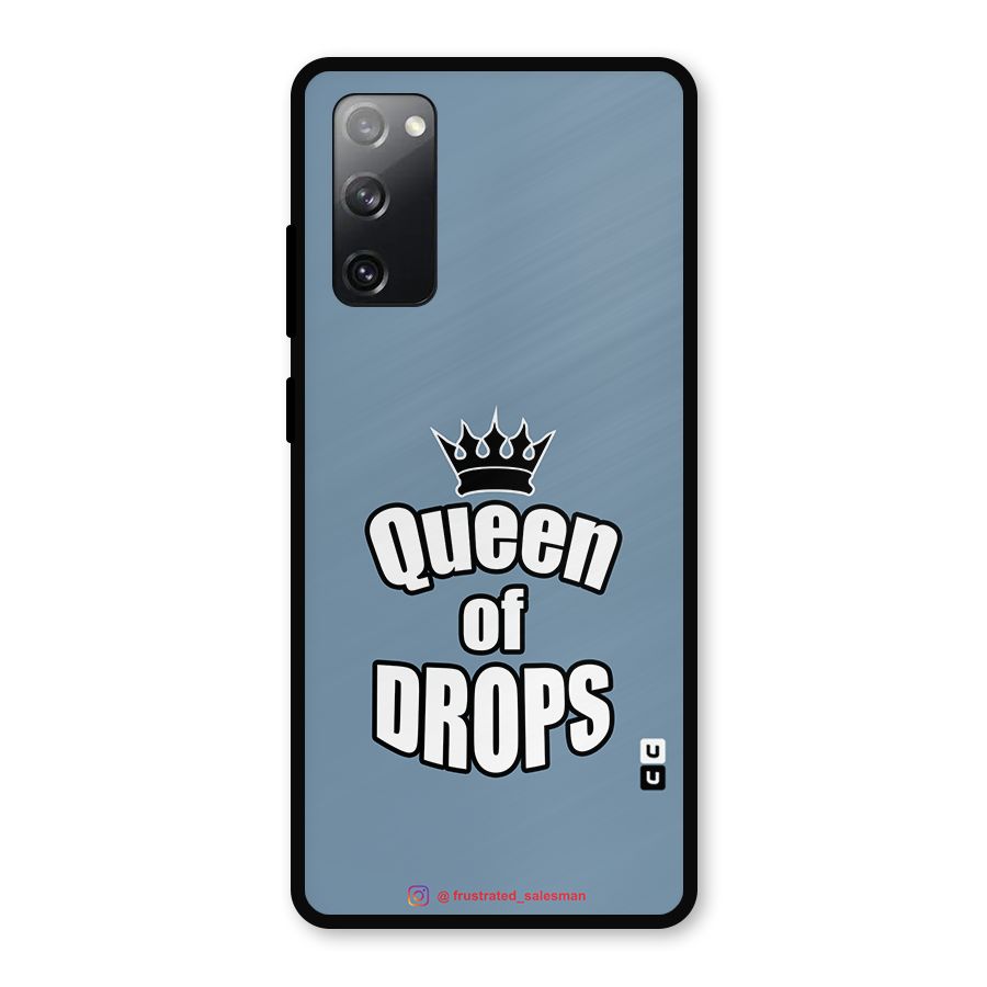 Queen of Drops SteelBlue Metal Back Case for Galaxy S20 FE 5G