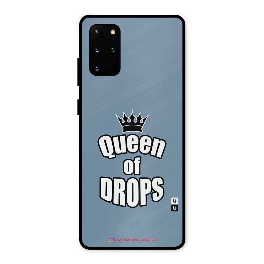 Queen of Drops SteelBlue Metal Back Case for Galaxy S20 Plus