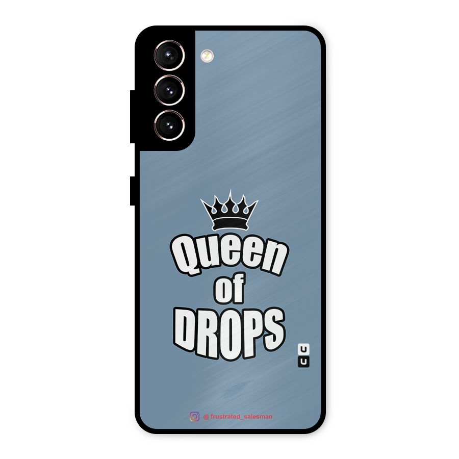 Queen of Drops SteelBlue Metal Back Case for Galaxy S21 5G
