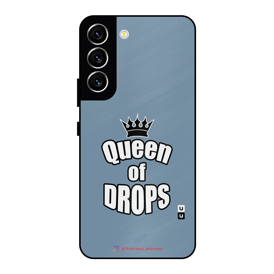 Queen of Drops SteelBlue Metal Back Case for Galaxy S22 5G