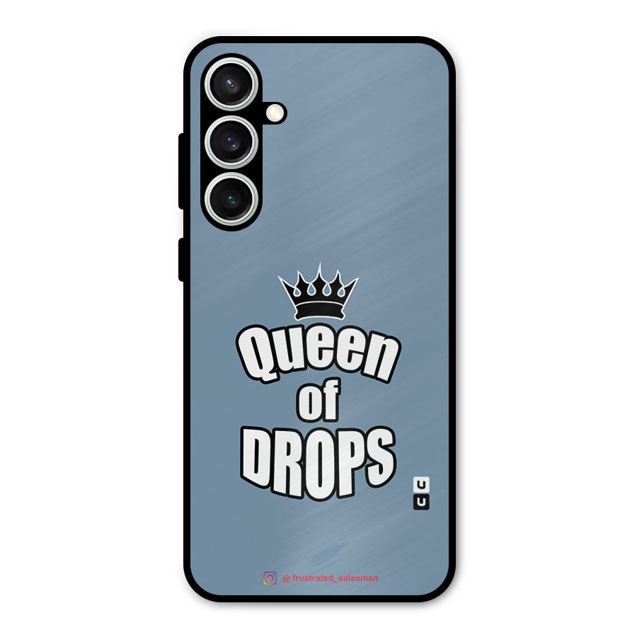 Queen of Drops SteelBlue Metal Back Case for Galaxy S23 FE