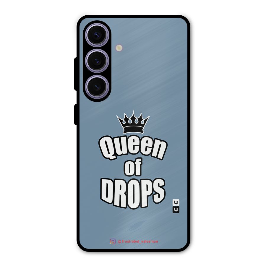 Queen of Drops SteelBlue Metal Back Case for Galaxy S24