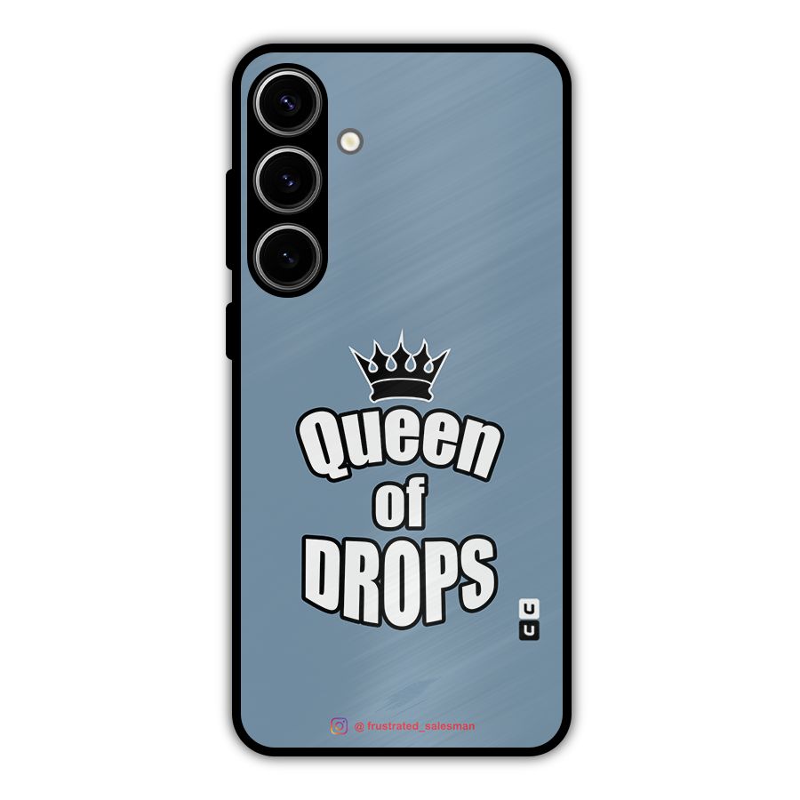 Queen of Drops SteelBlue Metal Back Case for Galaxy S24 Plus
