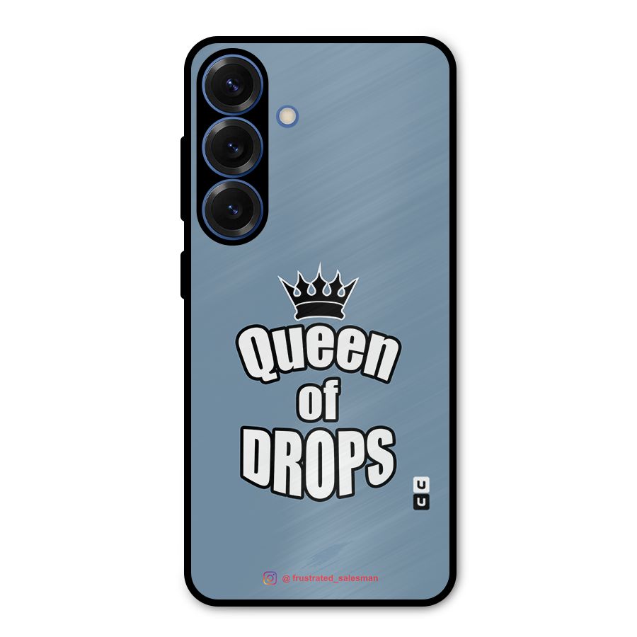 Queen of Drops SteelBlue Metal Back Case for Galaxy S25
