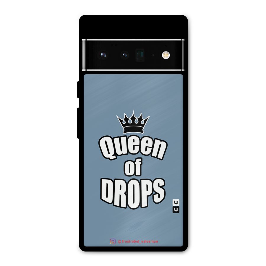 Queen of Drops SteelBlue Metal Back Case for Google Pixel 6 Pro