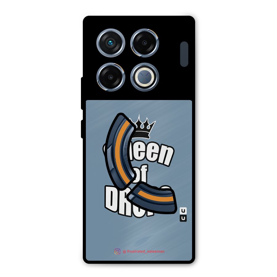 Queen of Drops SteelBlue Metal Back Case for Infinix GT 20 Pro