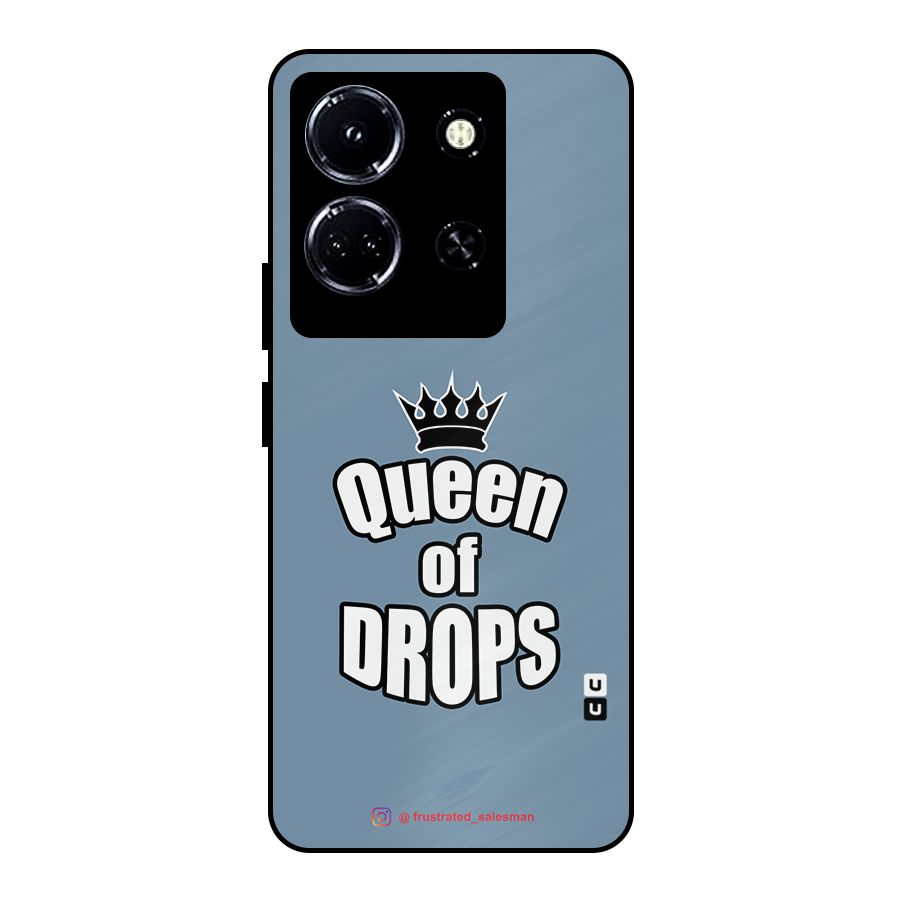 Queen of Drops SteelBlue Metal Back Case for Infinix Note 30 5G