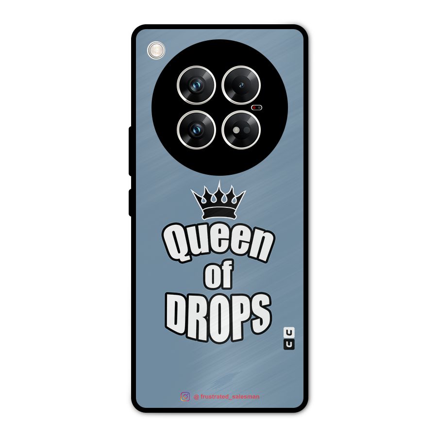 Queen of Drops SteelBlue Metal Back Case for Infinix Zero 40 5G