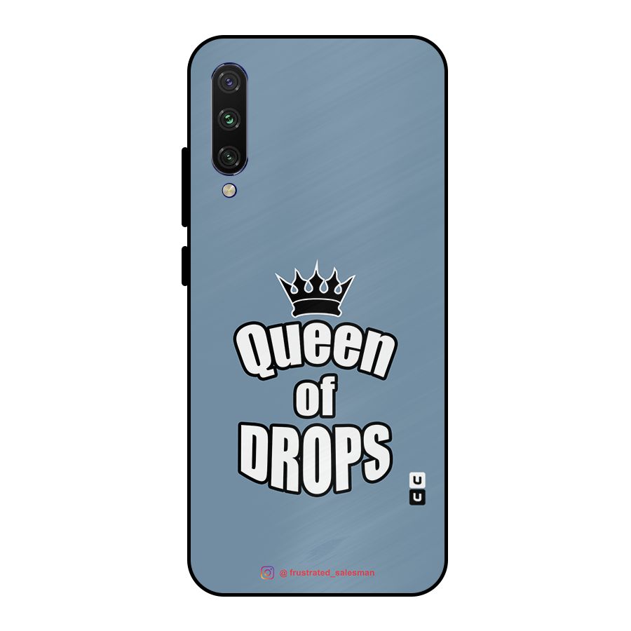 Queen of Drops SteelBlue Metal Back Case for Mi A3