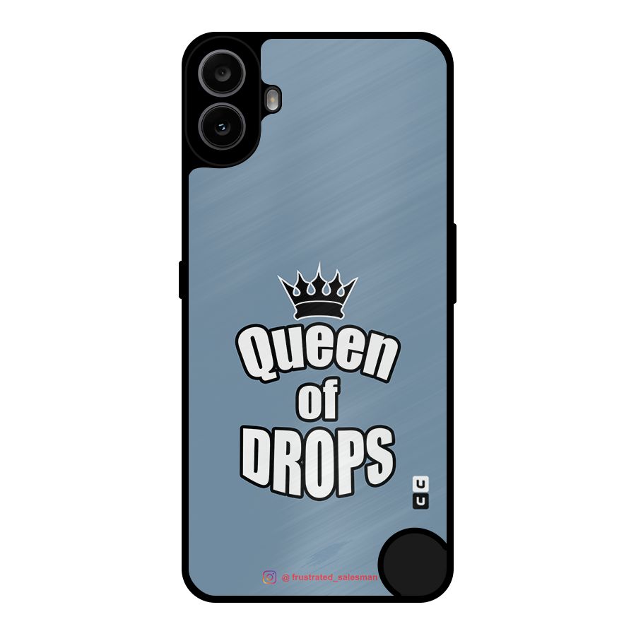 Queen of Drops SteelBlue Metal Back Case for Nothing CMF Phone 1
