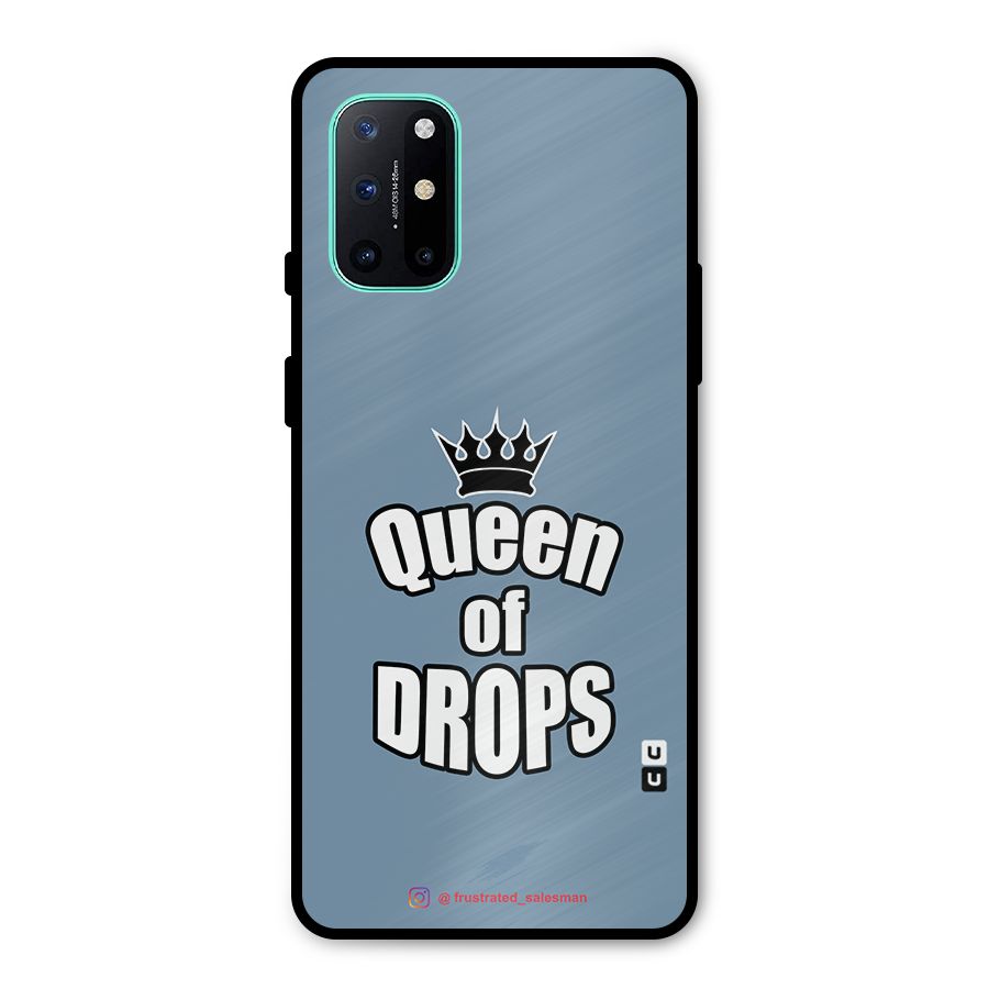 Queen of Drops SteelBlue Metal Back Case for OnePlus 8T