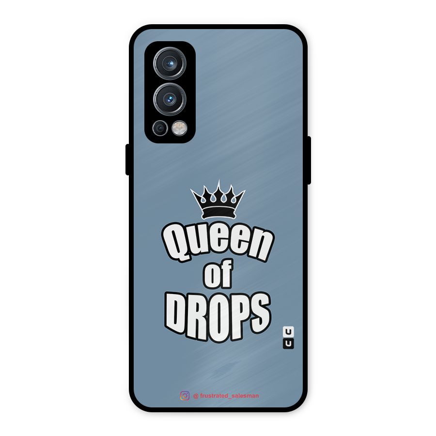 Queen of Drops SteelBlue Metal Back Case for OnePlus Nord 2 5G