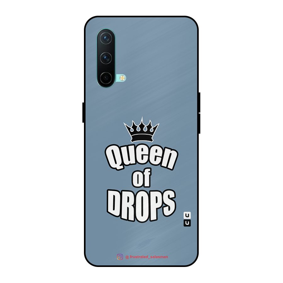 Queen of Drops SteelBlue Metal Back Case for OnePlus Nord CE 5G