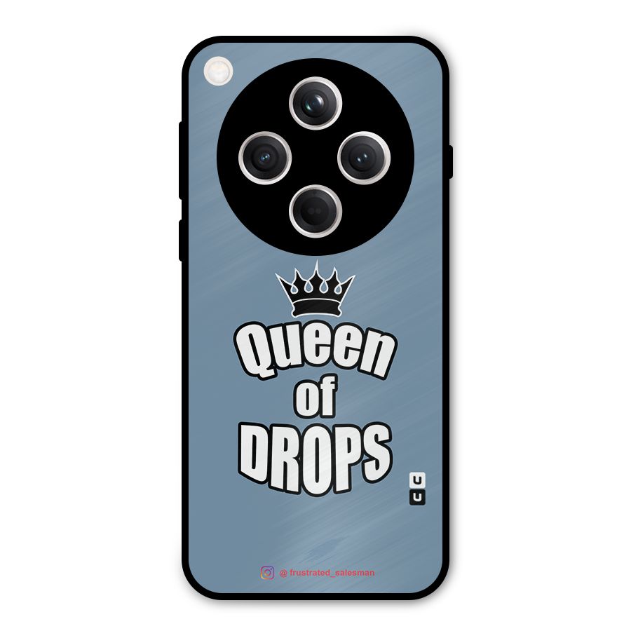 Queen of Drops SteelBlue Metal Back Case for Oppo Find X8