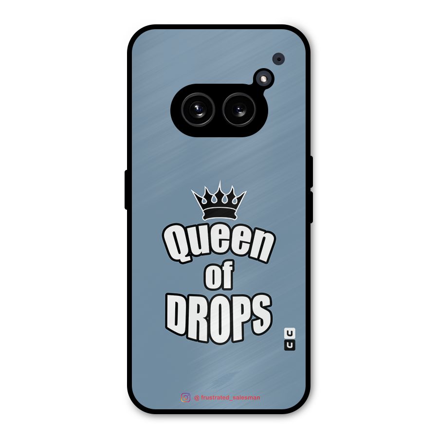 Queen of Drops SteelBlue Metal Back Case for Nothing Phone 2a