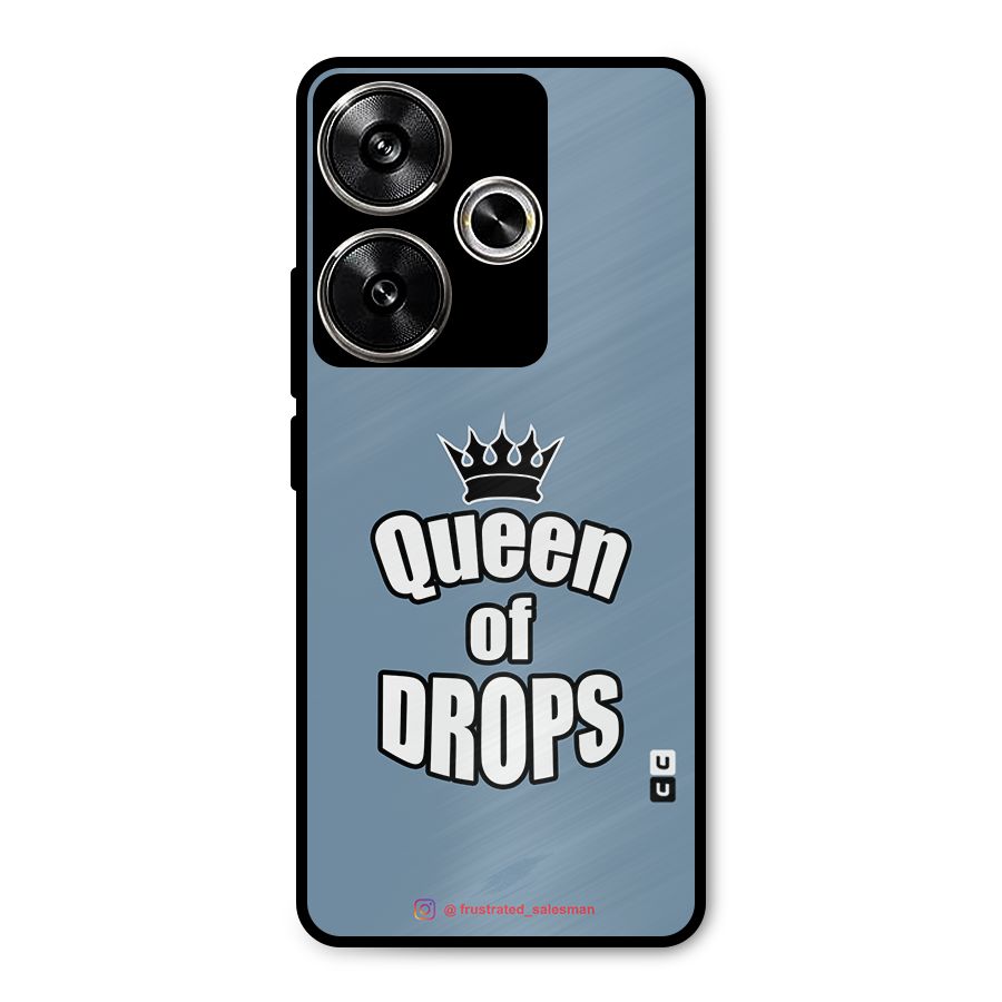 Queen of Drops SteelBlue Metal Back Case for Poco F6