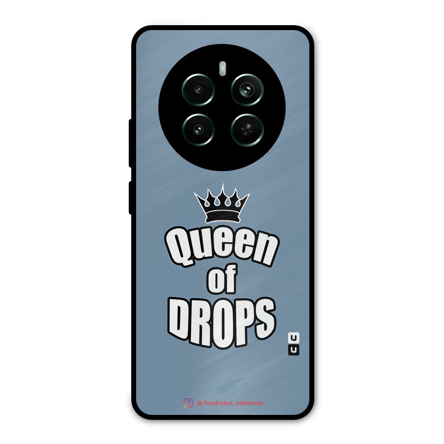 Queen of Drops SteelBlue Metal Back Case for Realme 12 Pro Plus