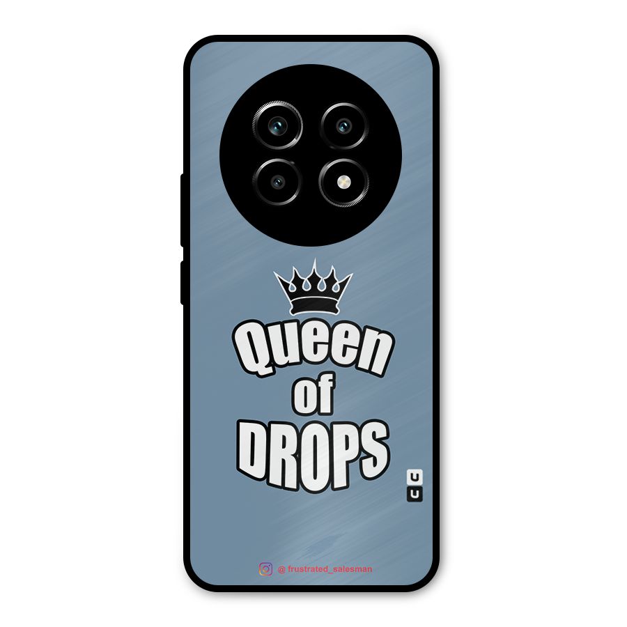Queen of Drops SteelBlue Metal Back Case for Realme 13 Pro