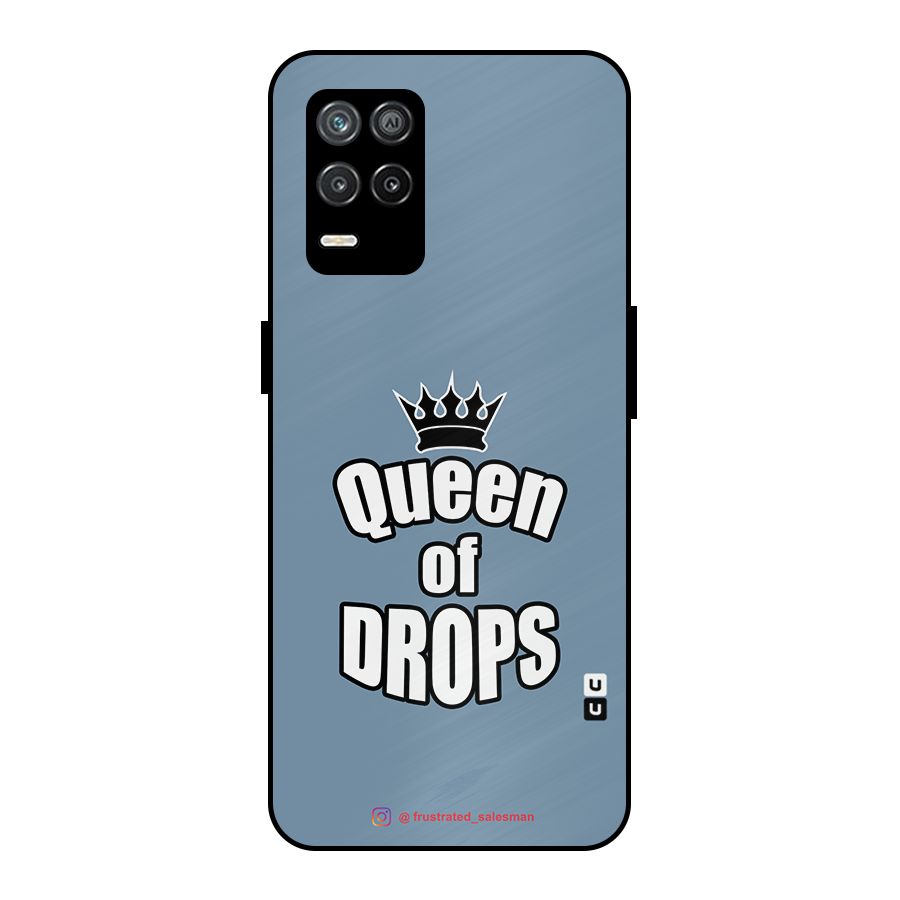 Queen of Drops SteelBlue Metal Back Case for Realme 8 5G