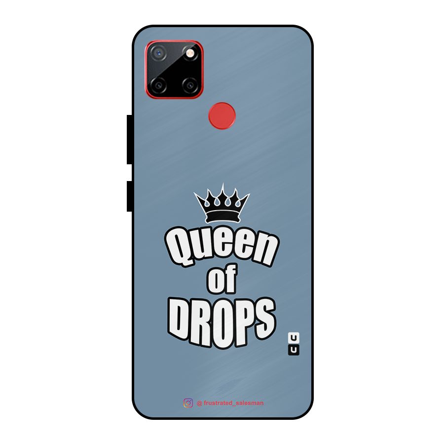 Queen of Drops SteelBlue Metal Back Case for Realme C12