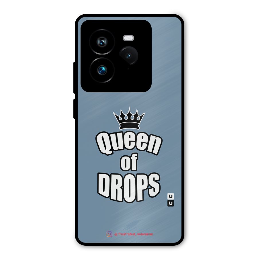 Queen of Drops SteelBlue Metal Back Case for Realme GT 7 Pro
