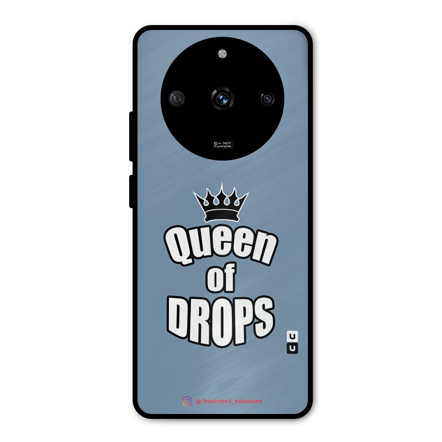 Queen of Drops SteelBlue Metal Back Case for Realme Narzo 60 5G