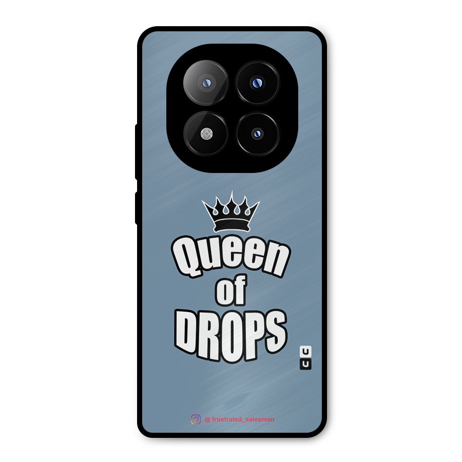Queen of Drops SteelBlue Metal Back Case for Redmi Note 14 Pro Plus 5G