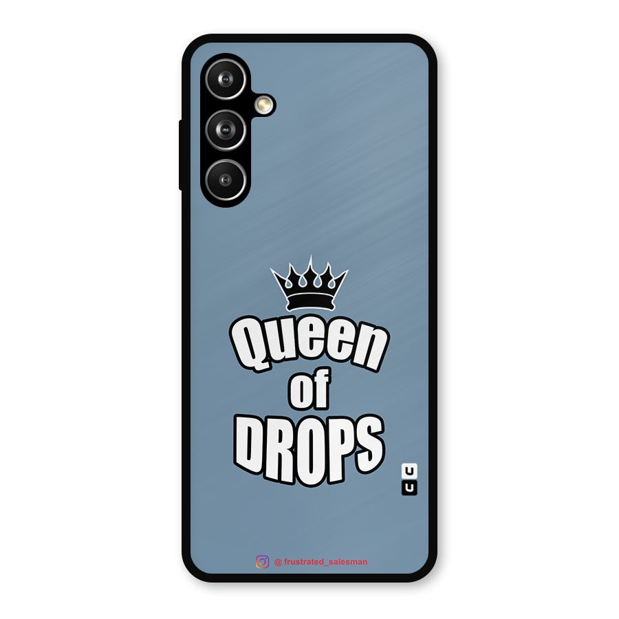 Queen of Drops SteelBlue Metal Back Case for Samsung Galaxy M54
