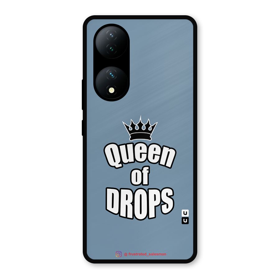 Queen of Drops SteelBlue Metal Back Case for Vivo Y100