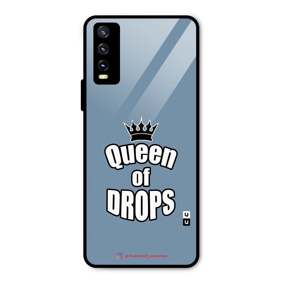 Queen of Drops SteelBlue Metal Back Case for Vivo Y20