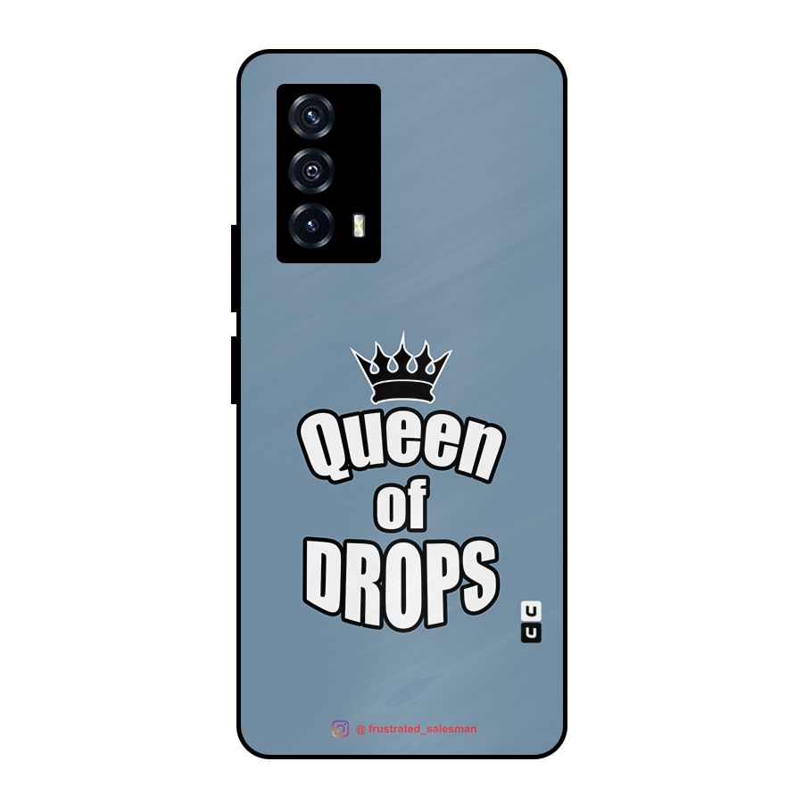 Queen of Drops SteelBlue Metal Back Case for iQOO Z5