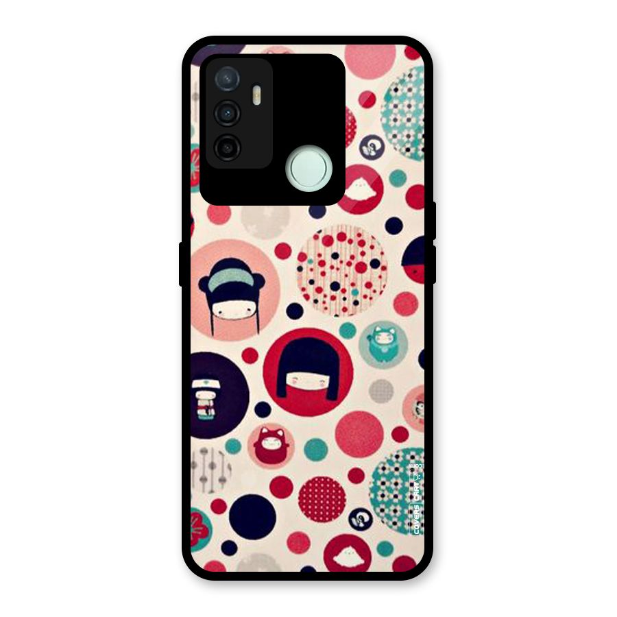 Quirky Glass Back Case for Oppo A53