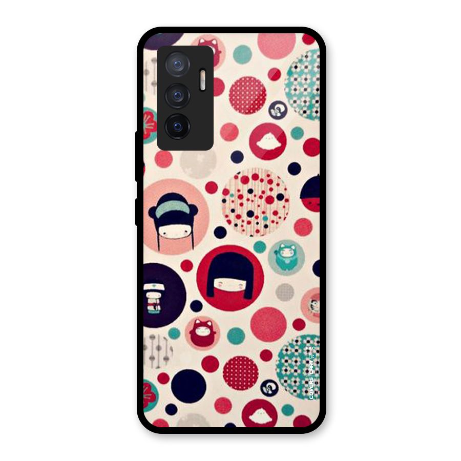 Quirky Glass Back Case for Vivo V23e