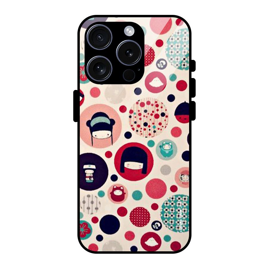 Quirky Glass Back Case for iPhone 15 Pro