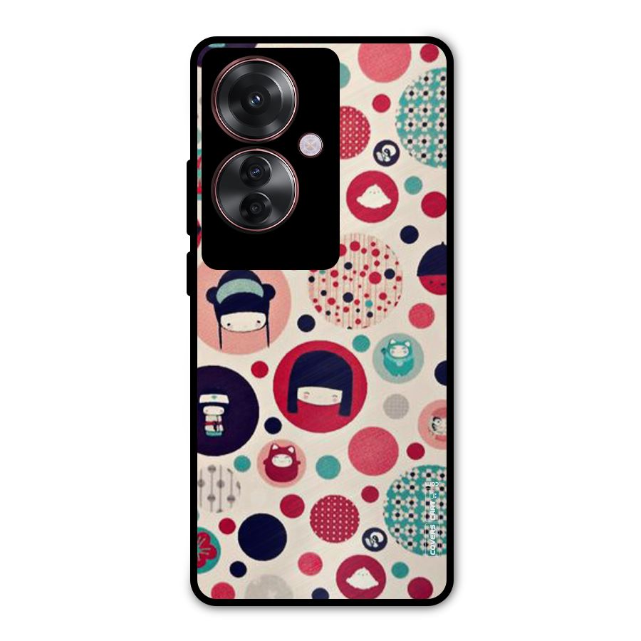 Quirky Metal Back Case for Oppo F25 Pro