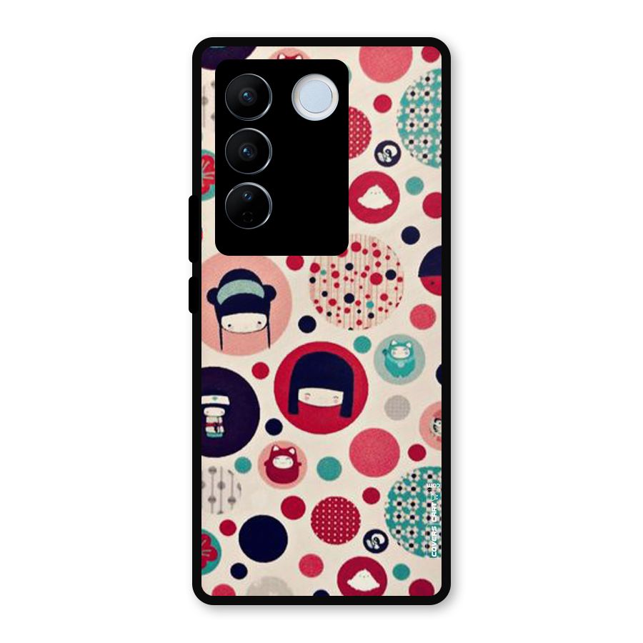 Quirky Metal Back Case for Vivo V27