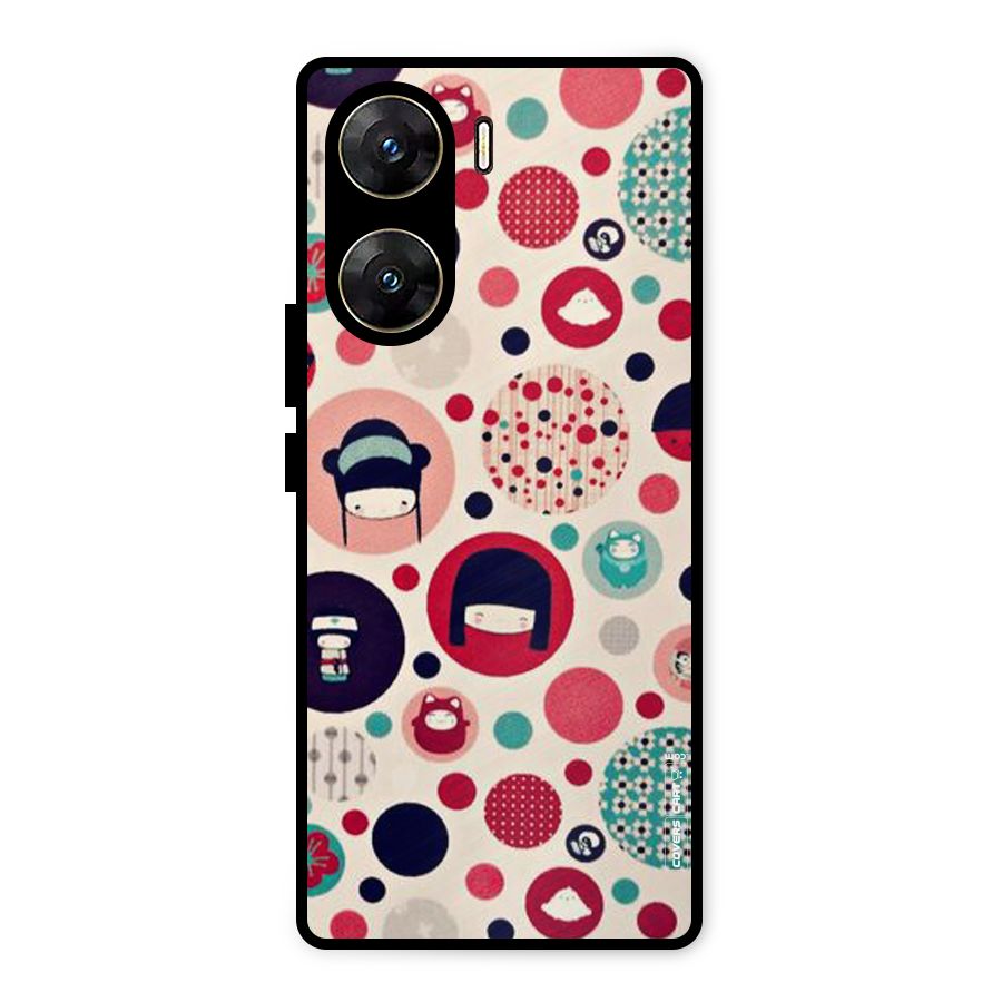 Quirky Metal Back Case for Vivo V29e