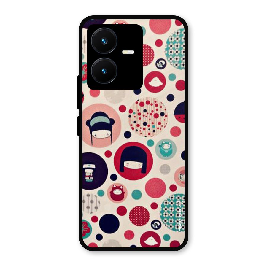 Quirky Metal Back Case for Vivo Y22