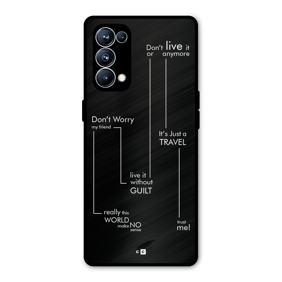 Quotes Of Life Metal Back Case for Oppo Reno5 Pro 5G