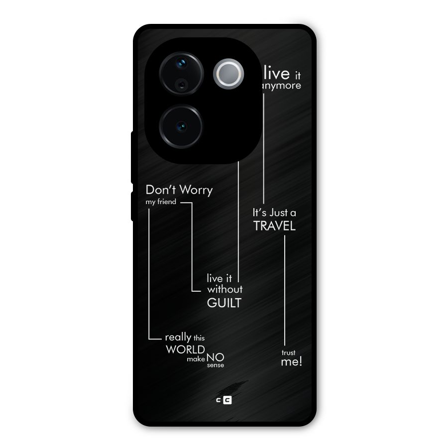Quotes Of Life Metal Back Case for Vivo T3 Pro