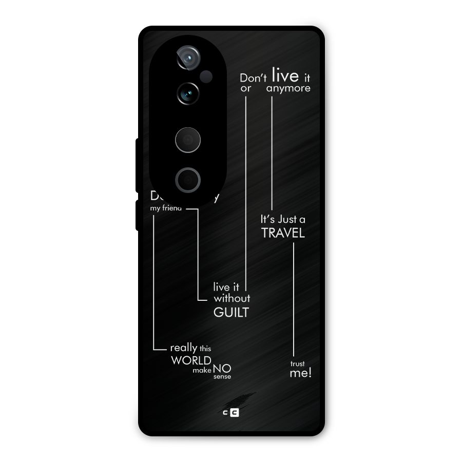 Quotes Of Life Metal Back Case for Vivo T3 Ultra