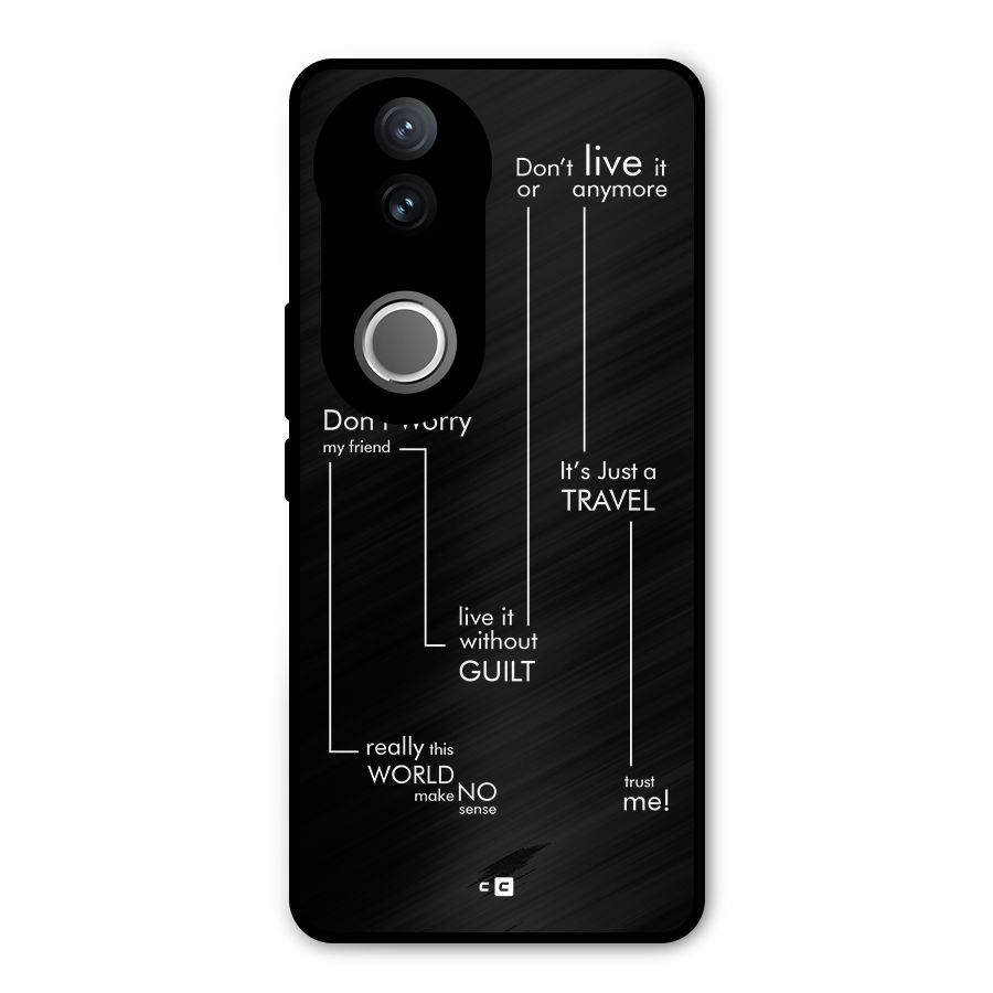 Quotes Of Life Metal Back Case for Vivo V50e