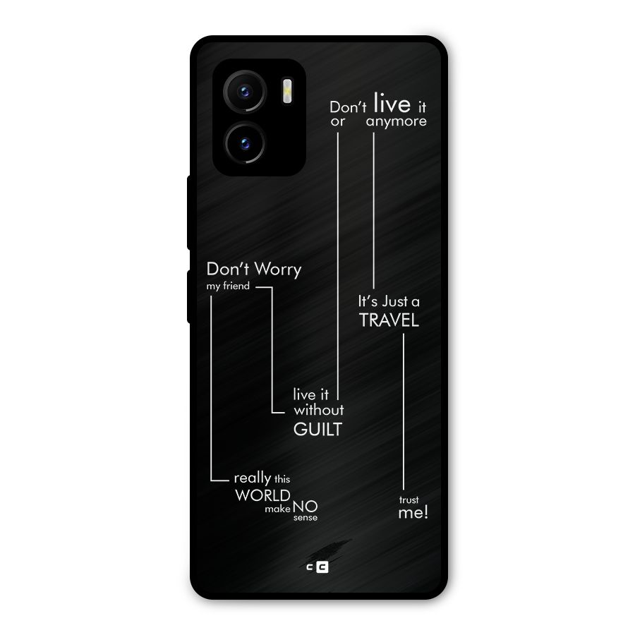 Quotes Of Life Metal Back Case for Vivo Y15s