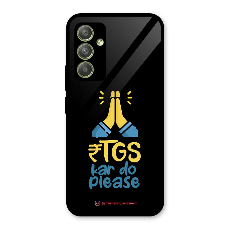 RTGS Kar Do Please Black Glass Back Case for Galaxy A54