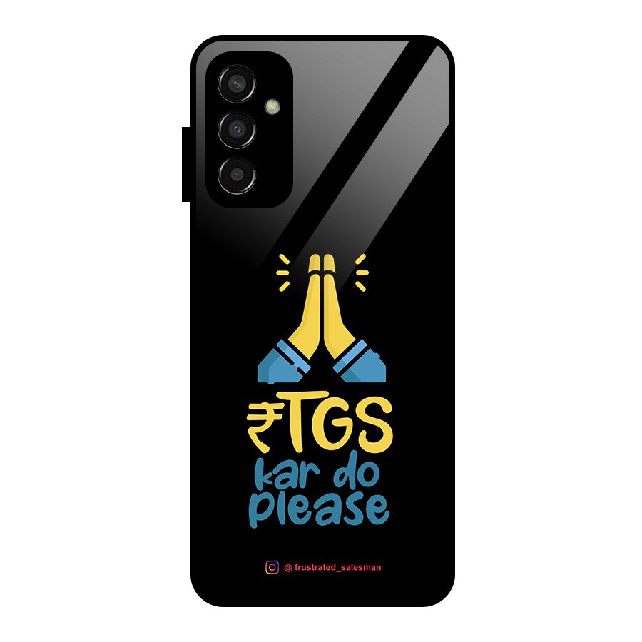RTGS Kar Do Please Black Glass Back Case for Galaxy F13